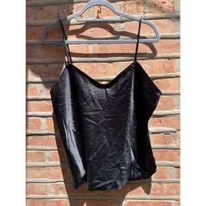 ⭐️5/$25 Vintage Wondermaid Black Adjustable Camisole Cami Tank Top Large L